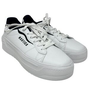 NEW Nautica Women's Hycrest Platform Sneakers White Size 7